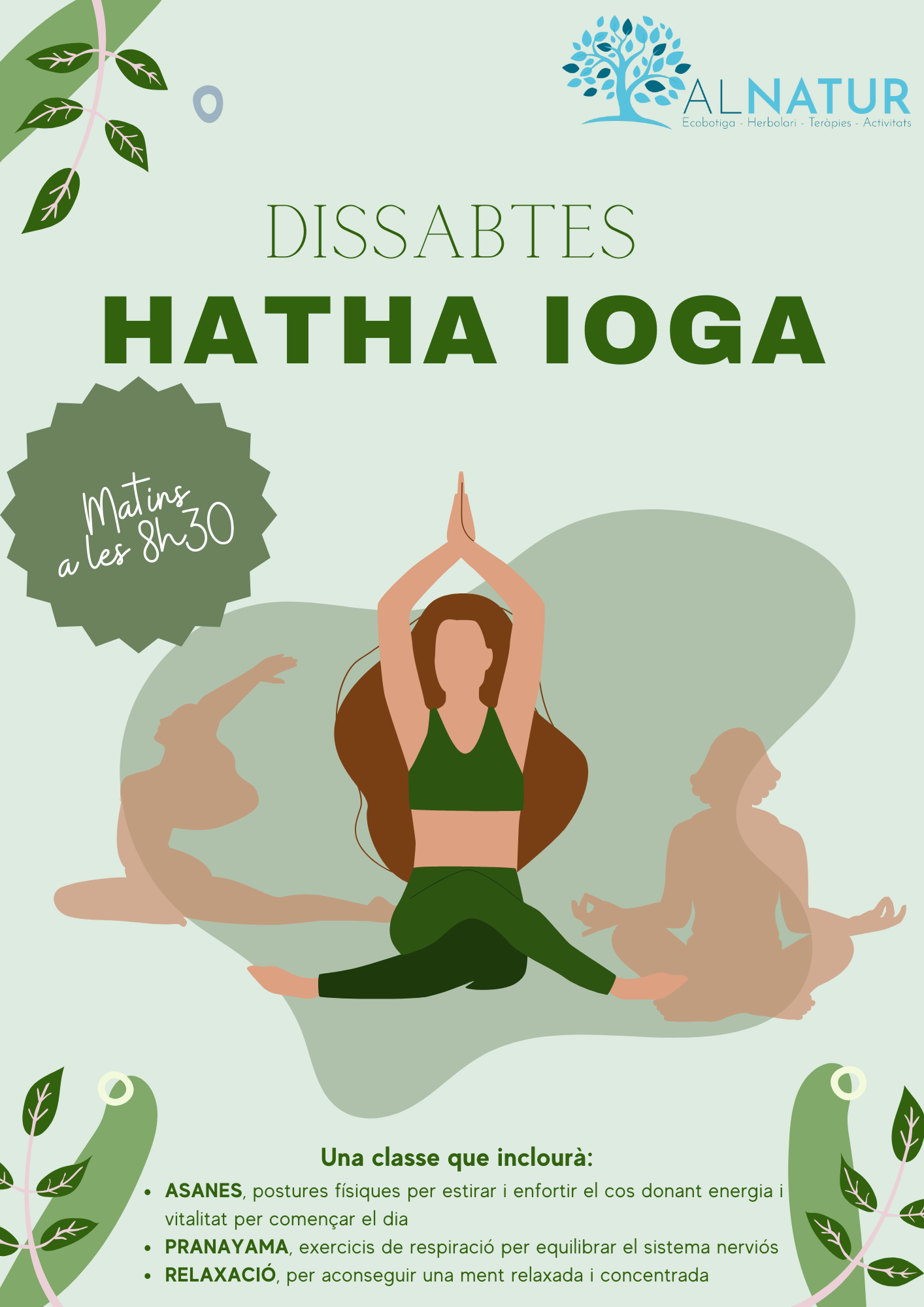 Nou Grup de Hatha Ioga els dissabtes de 8h30 a 9h30
