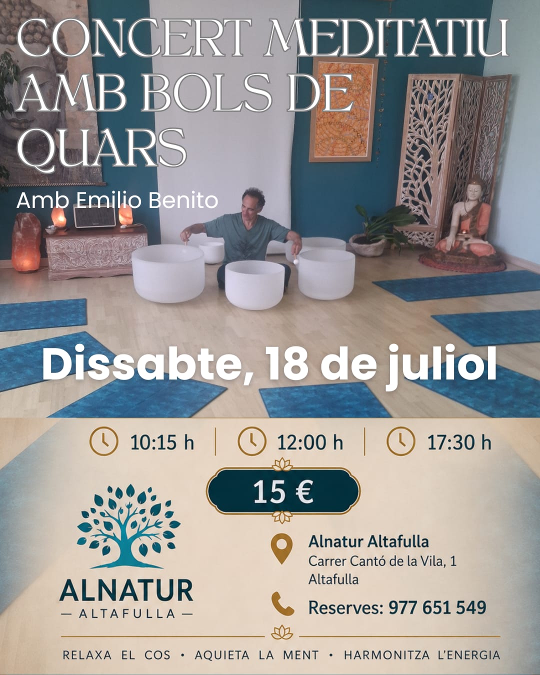 Concert Meditatiu amb Bols de Quars amb Emilio Benito   -   3 Sessions