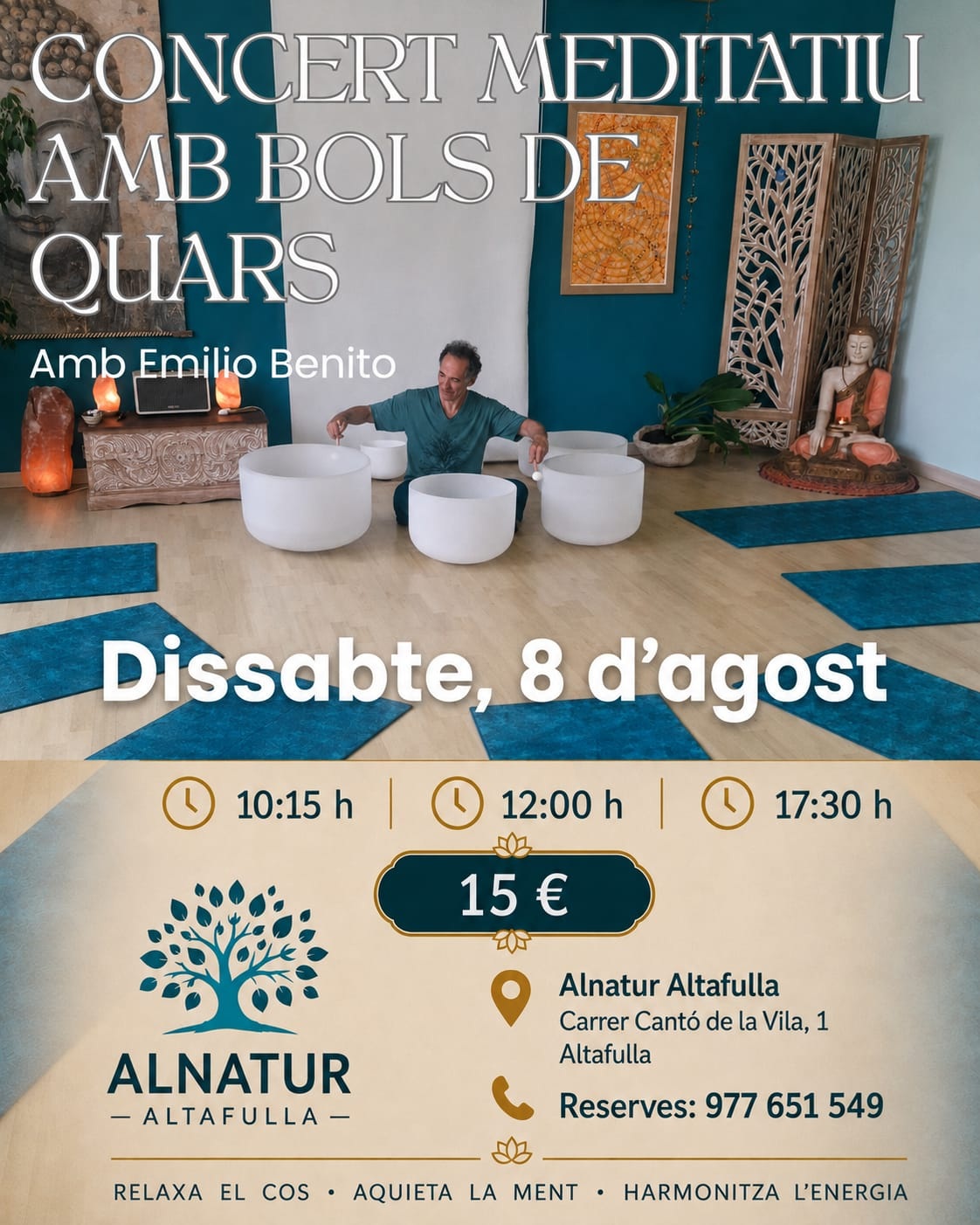 Concert Meditatiu amb Bols de Quars amb Emilio Benito   -   3 Sessions