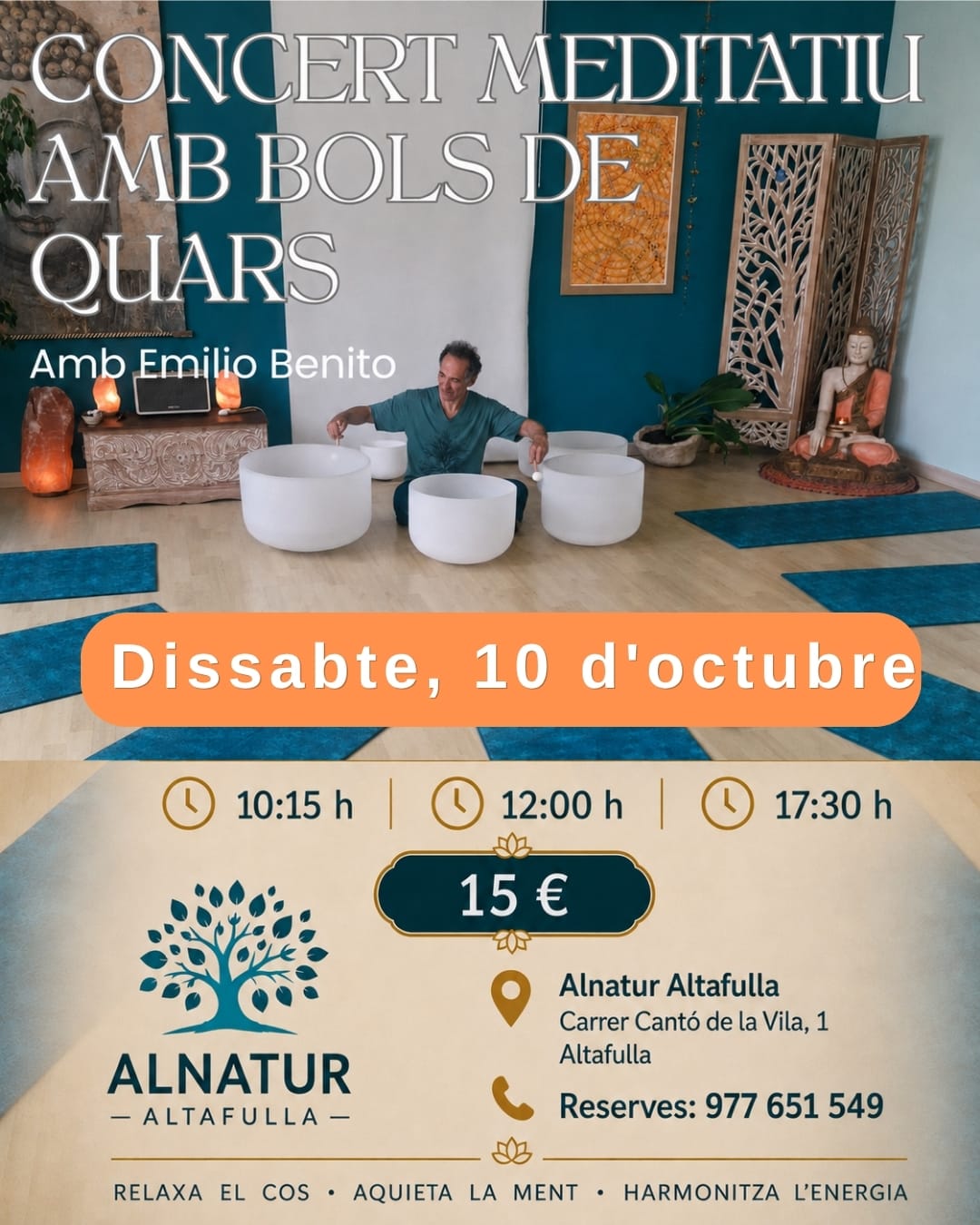 Concert Meditatiu amb Bols de Quars amb Emilio Benito   -   3 Sessions